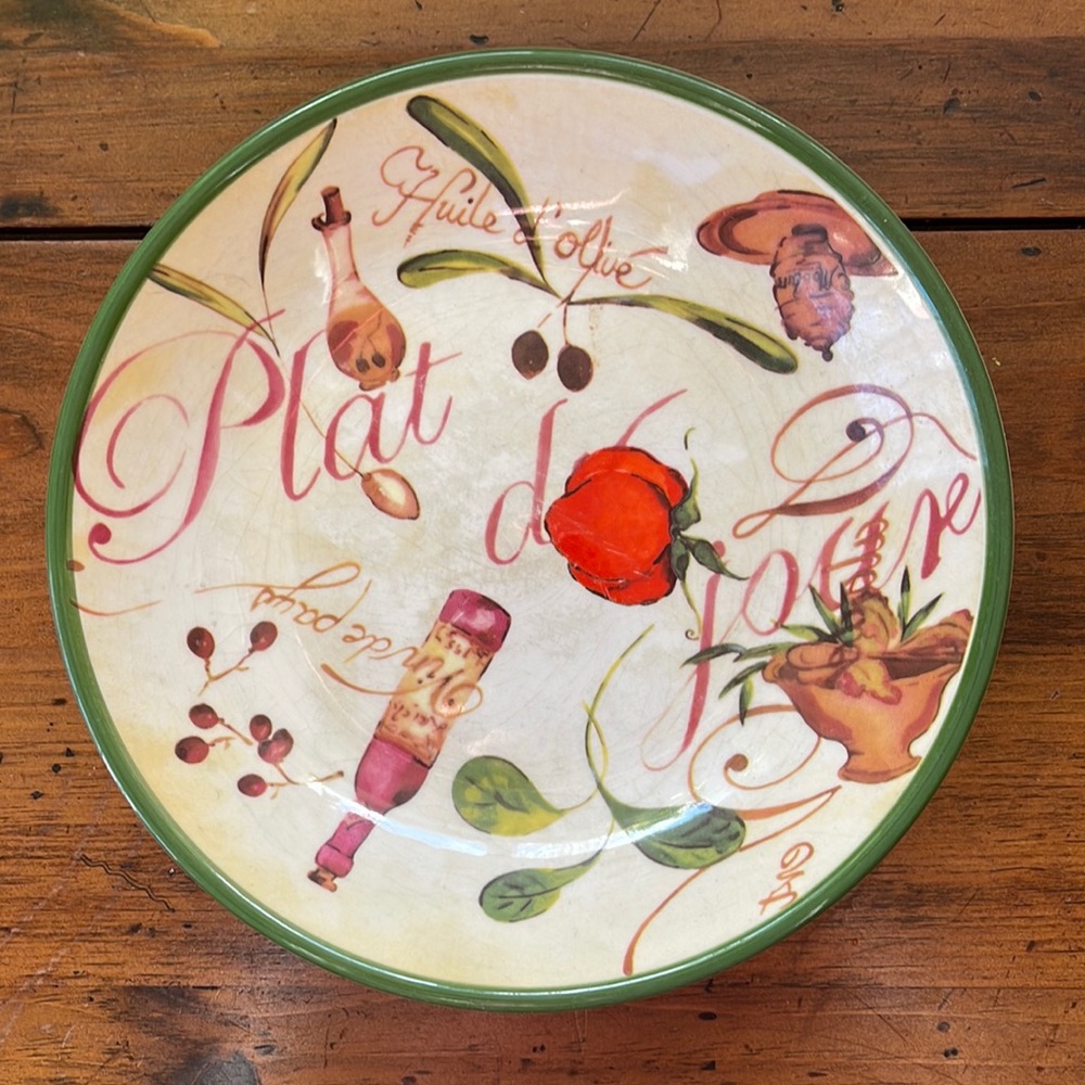 Pier1 Monte Salad Bowl 9.5” Eclectic Kitchen French Style